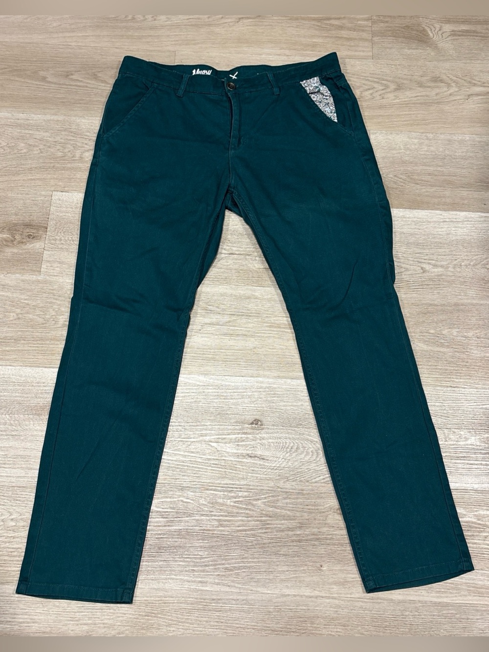 Mugsy x Borris Powell Chino Green Pants Men's 34x32 (fit 36x32) Modern City